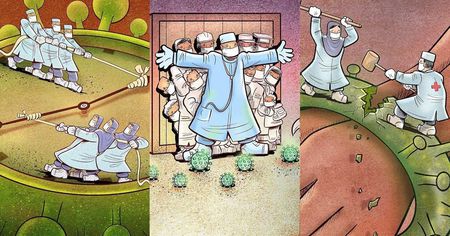 Cette artiste iranienne rend hommage aux médecins qui font face au Covid-19 avec ses illustrations