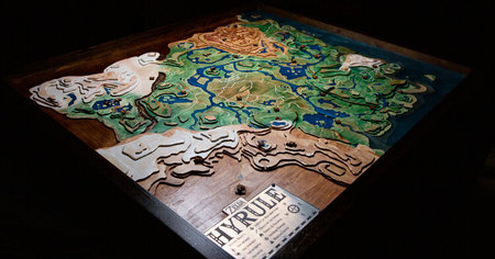 Ce fan de Zelda crée une gigantesque carte d'Hyrule en bois !