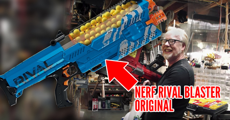 Adam Savage modifie son fusil Nerf pour tirer 1000 balles sans avoir à recharger