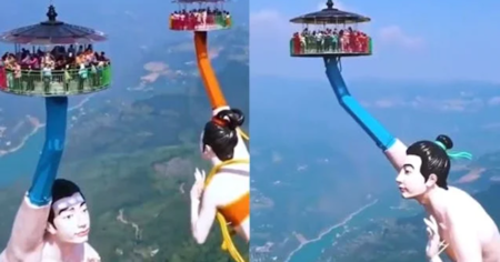 Cette attraction chinoise à plus de 900 mètres de haut va vous donner le vertige