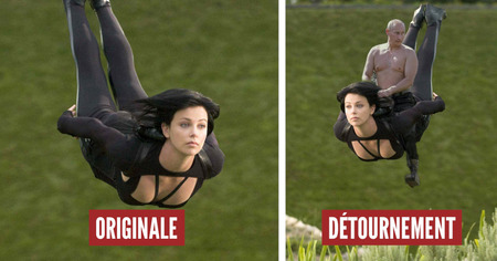 Photoshop Battle : Charlize Theron saute dans le vide et déchaîne les internautes