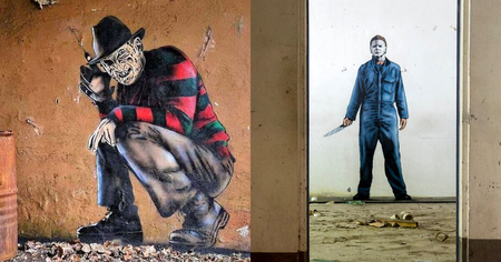 Freddy Krueger, Alien, Michael Myers ... deux artistes recréent ces personnages d'horreur dans une usine désaffectée