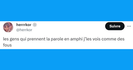 Top 20 des tweets les plus drôles sur les cours en amphi, c'est le zoo