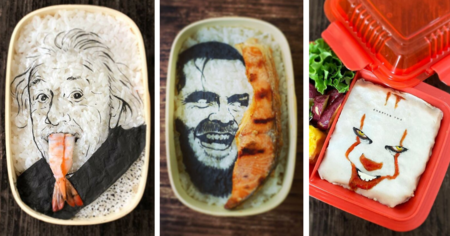 Cet artiste crée 40 sublimes portraits dans les bentos de son mari