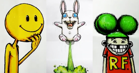 20 petits dessins qui cachent en réalité des créatures monstrueuses