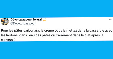 Top 20 des tweets les plus drôles sur les pâtes à la carbonara, vive la crème fraîche