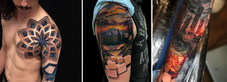 10 incroyables tatouages en 3D signés Jesse Rix