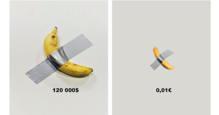 Cette banane accrochée au mur et vendue 120 000 dollars inspire les marques pour leurs pubs !