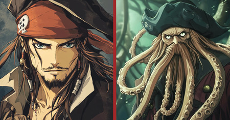 Pirates des Caraïbes : Jack Sparrow, Davy Jones... 13 personnages imaginés en anime