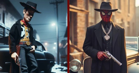 18 personnages de la pop culture en mode gangster