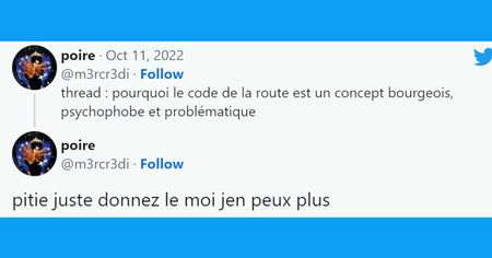 Top 20 des tweets les plus drôles sur le code de la route, révisez-le par pitié