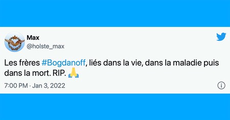 Igor Bogdanoff est mort six jours après son frère, les internautes leur rendent hommage (20 tweets)