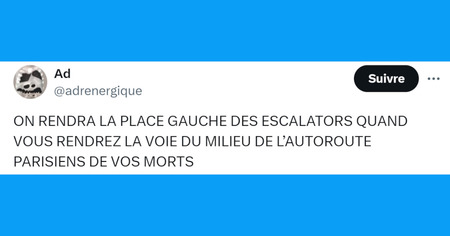 Top 20 des tweets les plus drôles sur les escalators, restez sur la file de droite