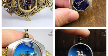 Cet artiste transforme de simples montres de poche en véritables mondes miniatures