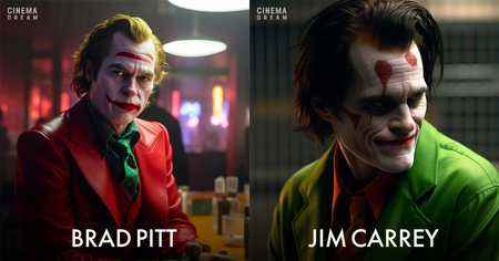 Brad Pitt, Jim Carrey, Leonardo DiCaprio : cette IA imagine à quoi ressembleraient ces acteurs en Joker