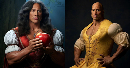 The Rock : il imagine Dwayne Johnson en 10 princesses Disney