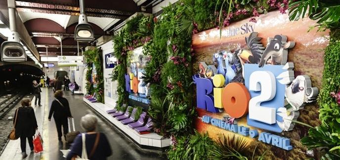 Rio 2 : la forêt amazonienne à la station de métro Opéra