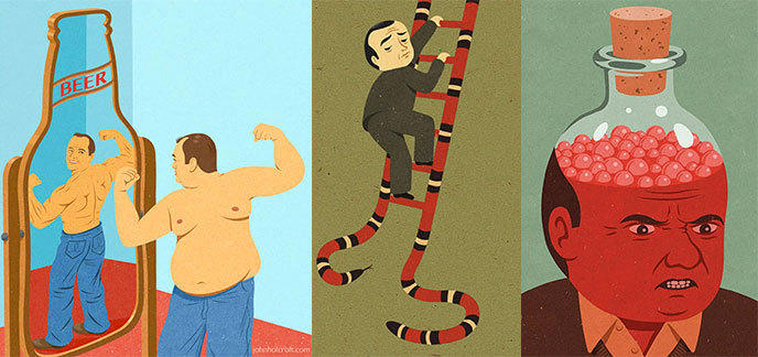 Top 55 des illustrations satiriques de John Holcroft