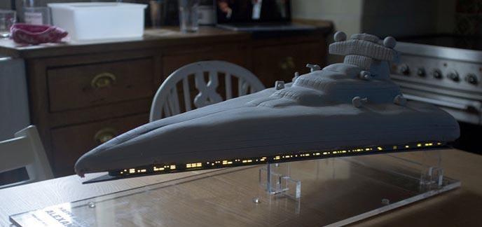 Star Wars : un destroyer stellaire en gâteau d