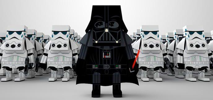 Les personnages de Star Wars en papercraft