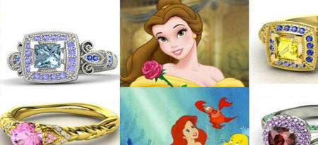 Des bagues de fiançailles spéciales princesses Disney