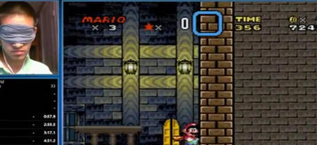 Epic Win : il termine Super Mario World en 23 min et les yeux bandés