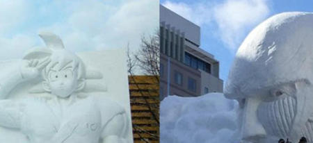 Dragon Ball Z, L'Attaque des Titans, Star Wars... Les plus belles sculptures du festival de la neige de Sapporo