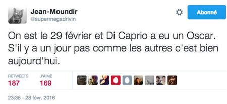 Top 15 des meilleurs tweets sur la victoire tant méritée de Léonardo DiCaprio aux Oscars