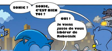 BD : Sonic aime un peu trop la course ! 