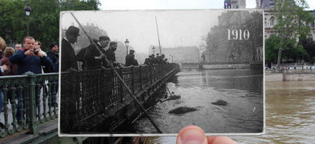 Inondations à Paris : la crue de 1910 vs celle de juin 2016 en photos 