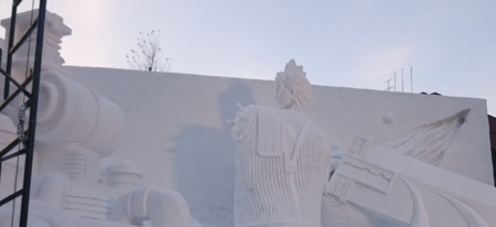 Festival de la neige de Sapporo : une sculpture en hommage à Final Fantasy VII