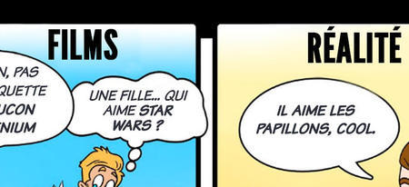 Les couples geeks : les films VS la réalité (BD)