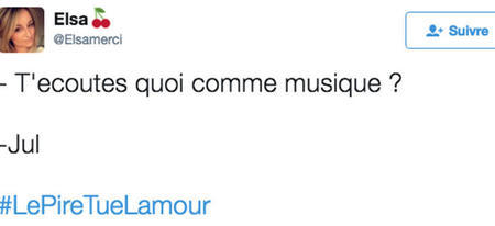 Top 12 des meilleurs tweets sur #LePireTueLamour !