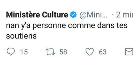 Durant la nuit, un collégien a twitté avec le compte du ministère de la Culture