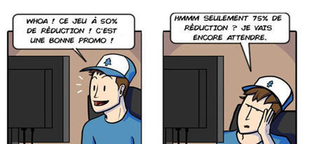 Comment on réagit en temps normal VS pendant les soldes Steam (BD)