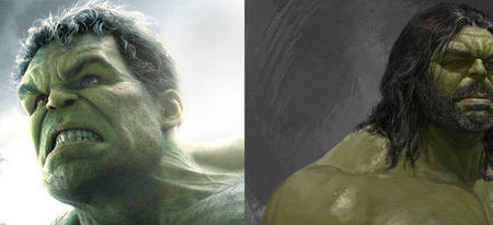 Thor Ragnarok : Hulk aurait pu être barbu ! (concepts arts)