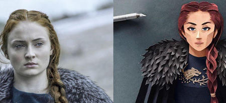 Les personnages de Game of Thrones en papier