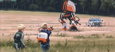 Le quotidien dans le futur selon Simon Stalenhag