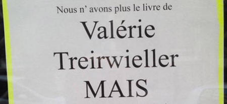 Les affiches de libraires contre le livre de Trierweiler