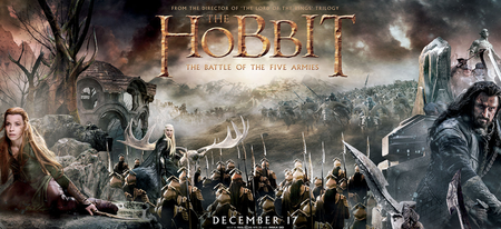 Un gigantesque poster de The Hobbit: la bataille des Cinq Armées