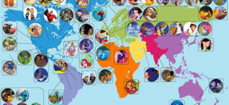 Tous les films Disney sur une carte du monde