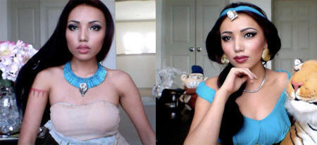 Une femme se transforme en n'importe quelle princesse Disney avec le maquillage