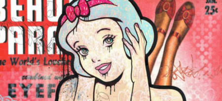 Dirtyland : les princesses Disney en mode sexy Street Art