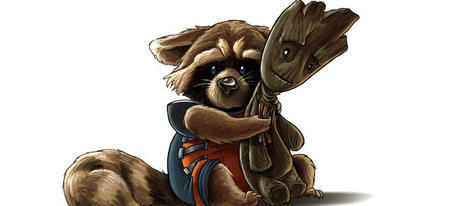 Les Gardiens de la Galaxie : quelques fan arts de Groot et Rocket