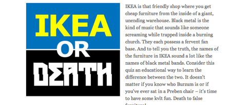 IKEA or Death : meuble ou musique metal ?