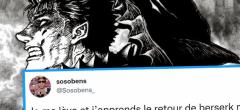 Berserk : les fans réagissent à l'annonce de la reprise du manga par Kōji Mori et le studio Gaga (35 tweets)