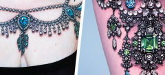 30 tatouages ultra réalistes en forme de bijoux