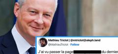 Insolite : Bruno Le Maire publie un roman avec des scènes très explicites et devient la risée de Twitter (20 tweets)