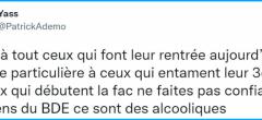 Top 20 des tweets sur la rentrée 2022, courage à tous les étudiants