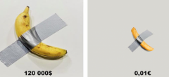 Cette banane accrochée au mur et vendue 120 000 dollars inspire les marques pour leurs pubs !